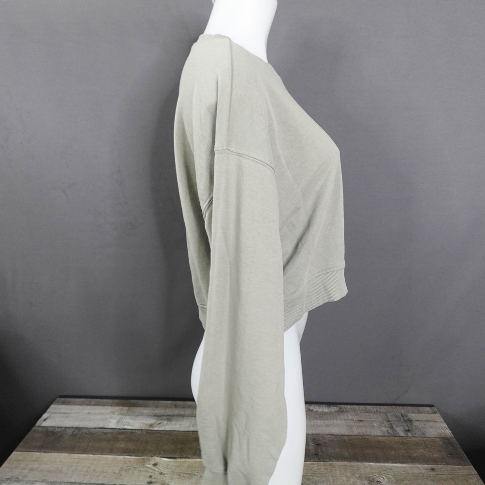 Divided Womens Sweatshirt Large Green Cropped Boxy Casual Everyday Athleisure - Picture 5 of 11